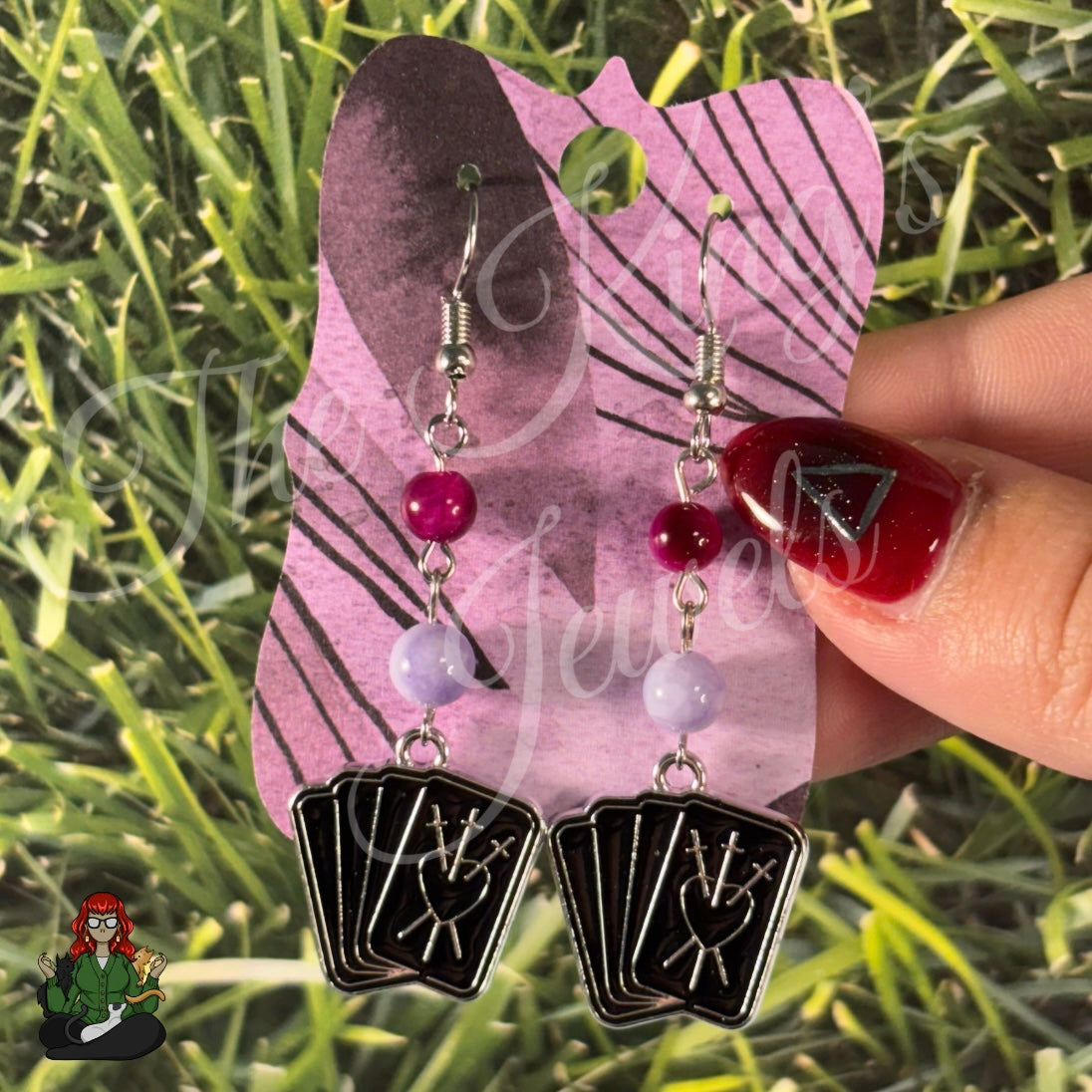 Amelia - 3 of Swords Tarot Earrings!
