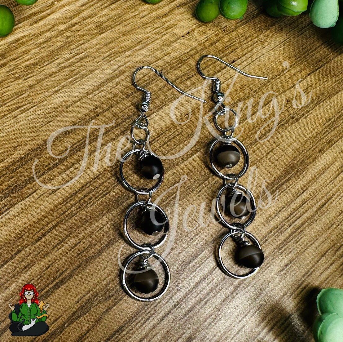 Matte Brown Loop Earrings!