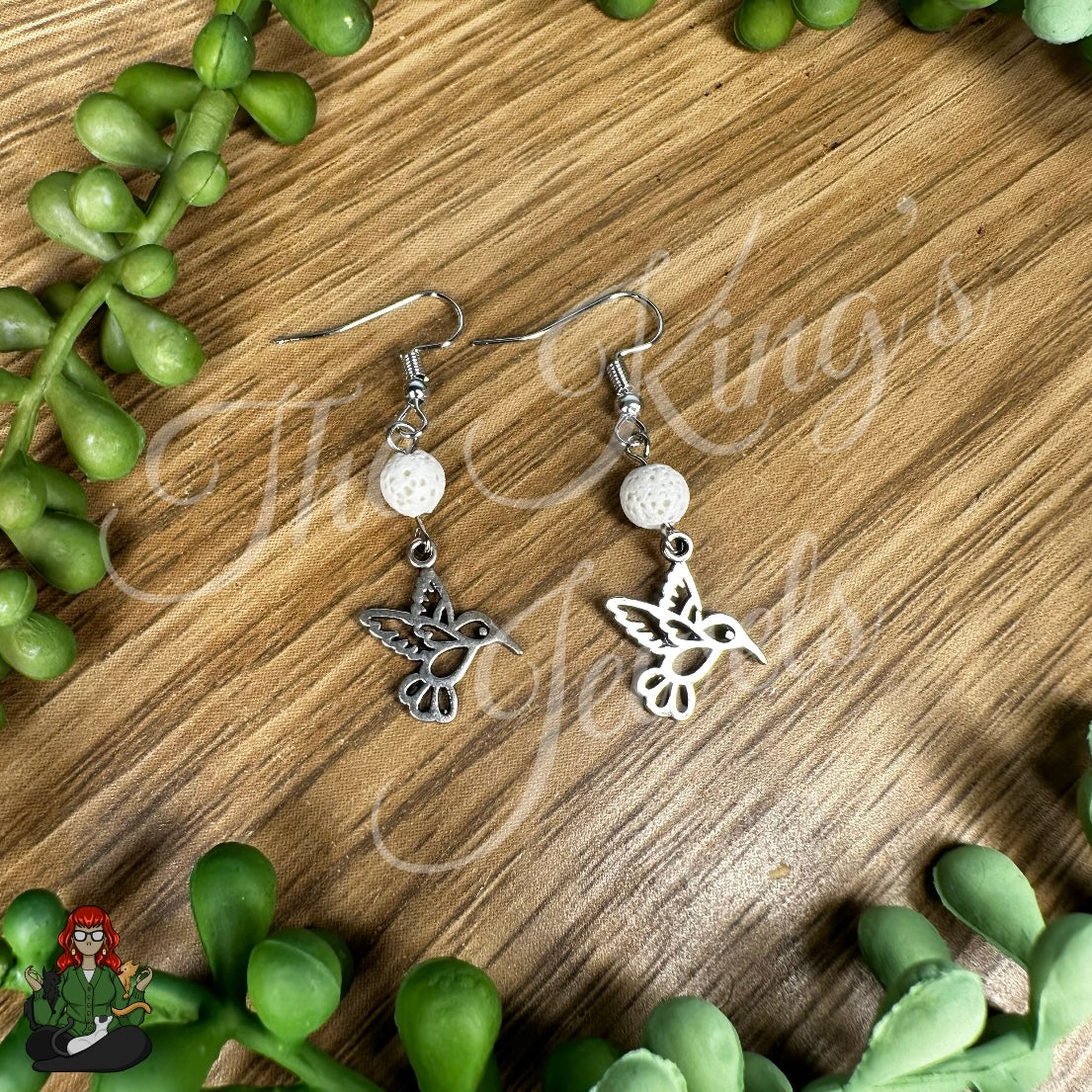 Katie - Bead & Hummingbird Earrings!