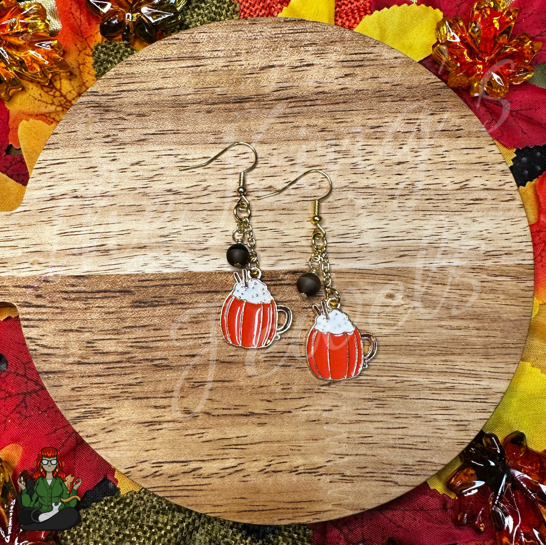 Gladys - Spiced Pumpkin Mug Earrings!