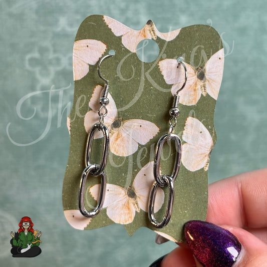 Silver Chain Link Earrings!