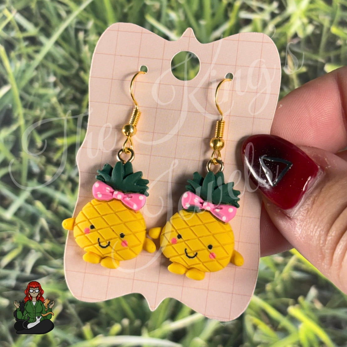 LeonaRae - Kawaii Pineapple Charm Dangles Earrings!