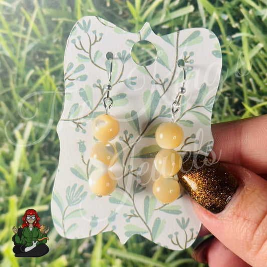 Melissa - Mother of Pearl Bead Earrings!