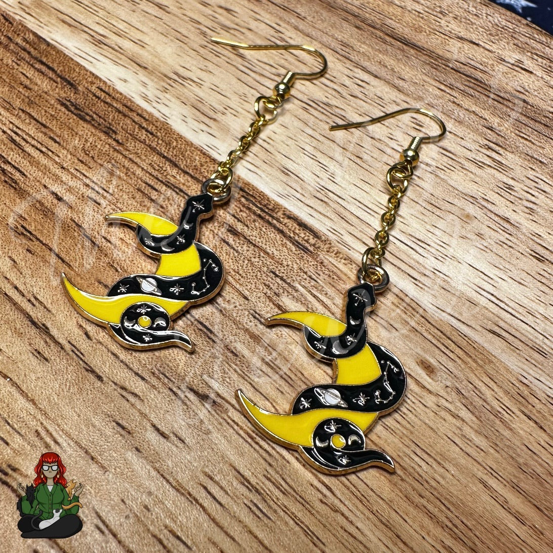 Gladys - Snake Moon Earrings!