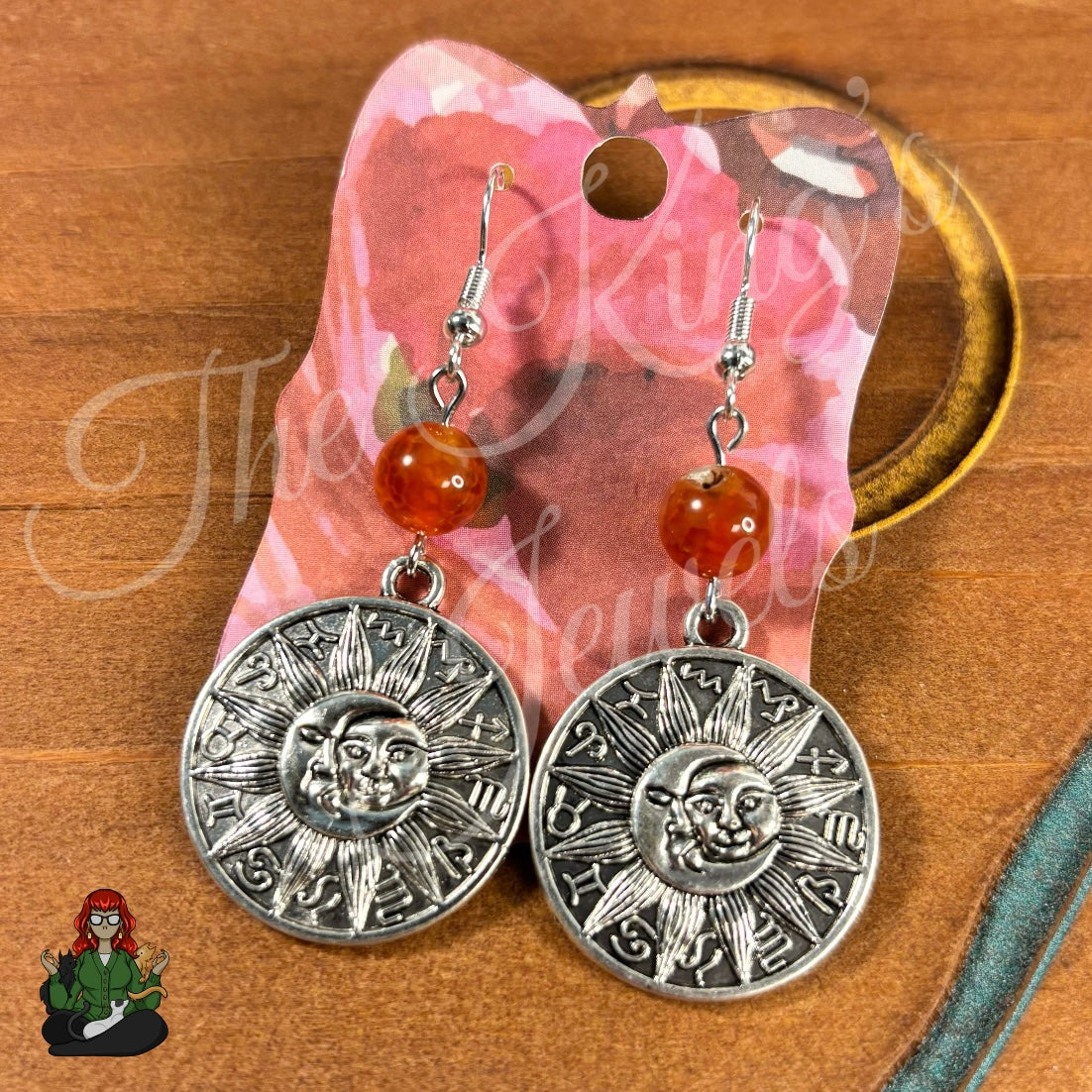 Katie - Zodiac Sun & Moon Earrings!