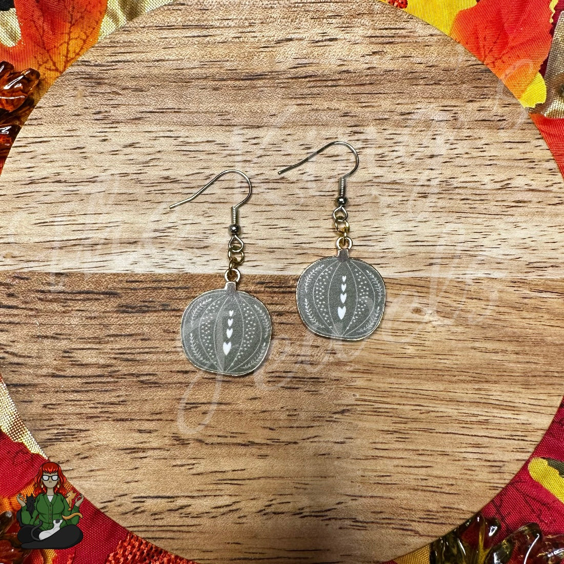 LeonaRae - Green Pumpkin Earrings!