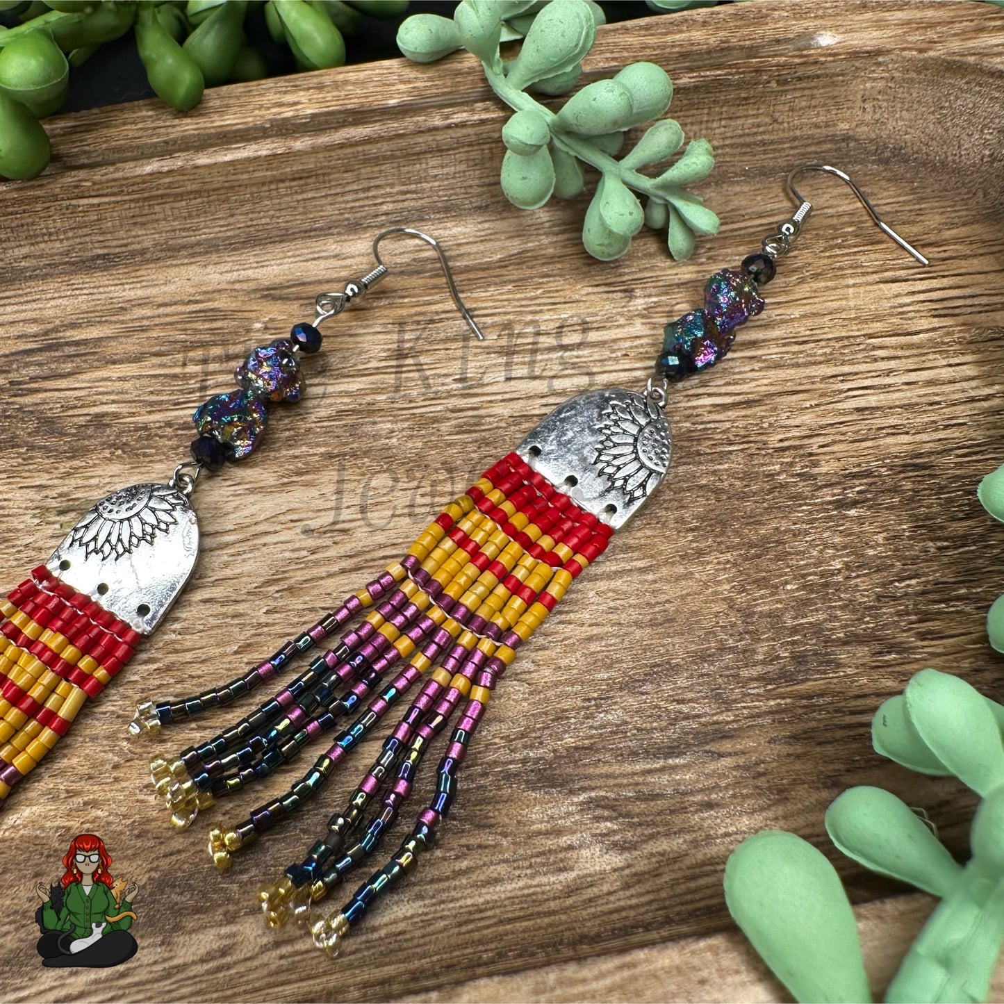 Sunflower & Beaded Earrings!