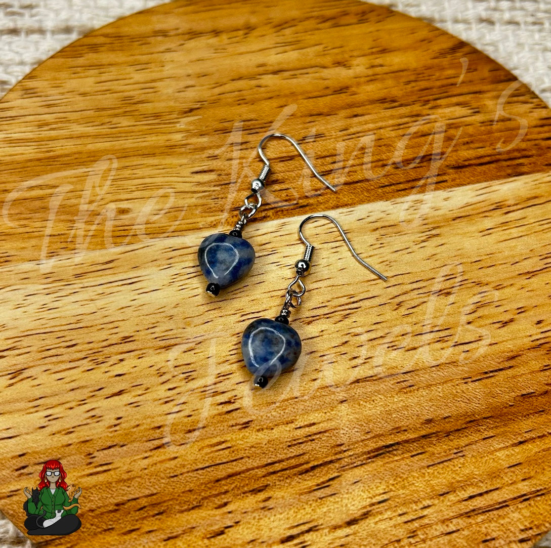 Melissa - Sodalite Heart Earrings!