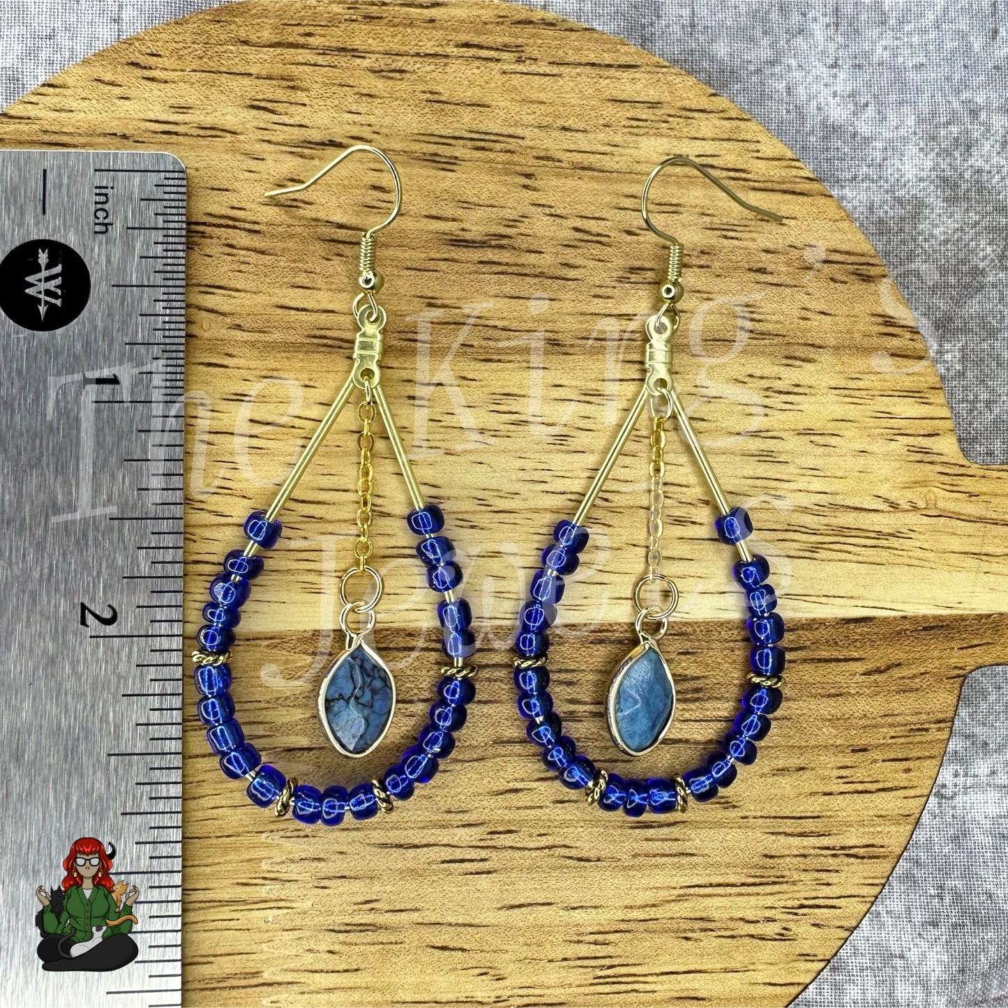 Rose - Paint The Town Blue Earrings!