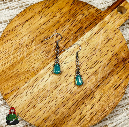 LeonaRae - Simple Teal Charm Earrings!