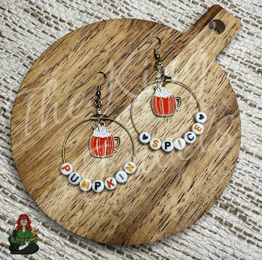 Riona - Pumpkin Spice Latte Hoop Earrings!