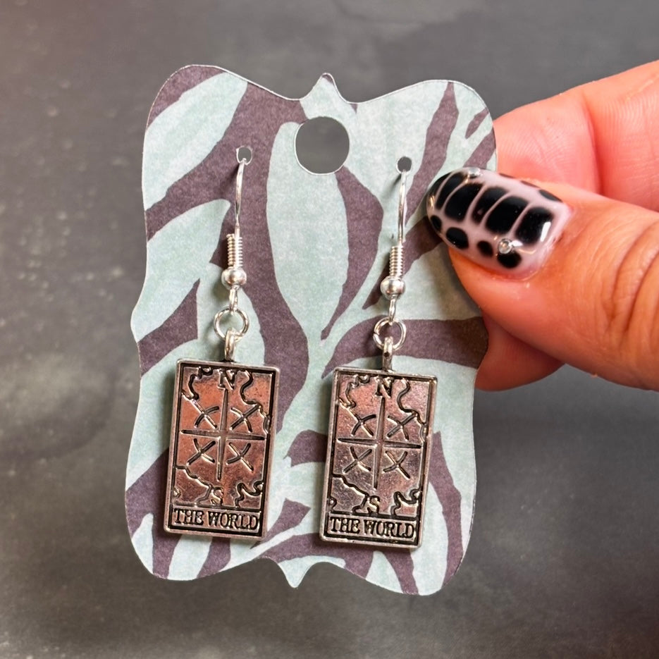 LeonaRae - The World Tarot Card Earrings!