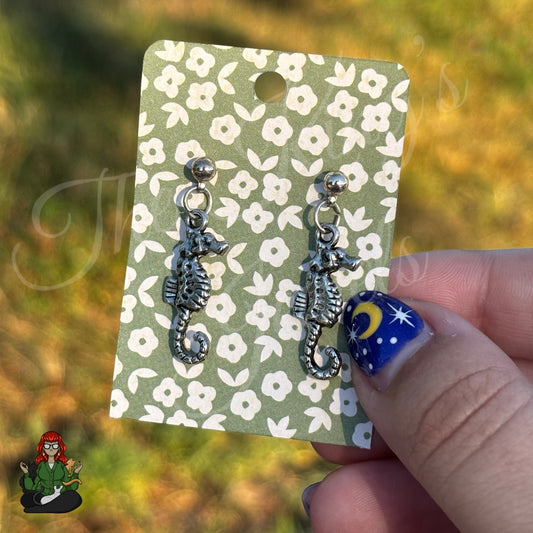 LeonaRae - Seahorse Silver Charm Earrings!