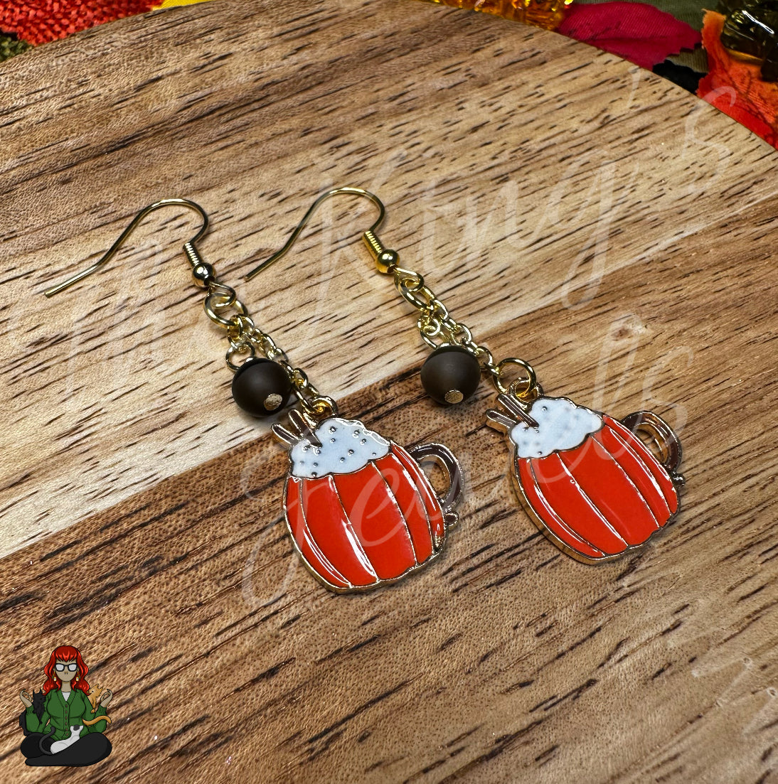 Gladys - Spiced Pumpkin Mug Earrings!