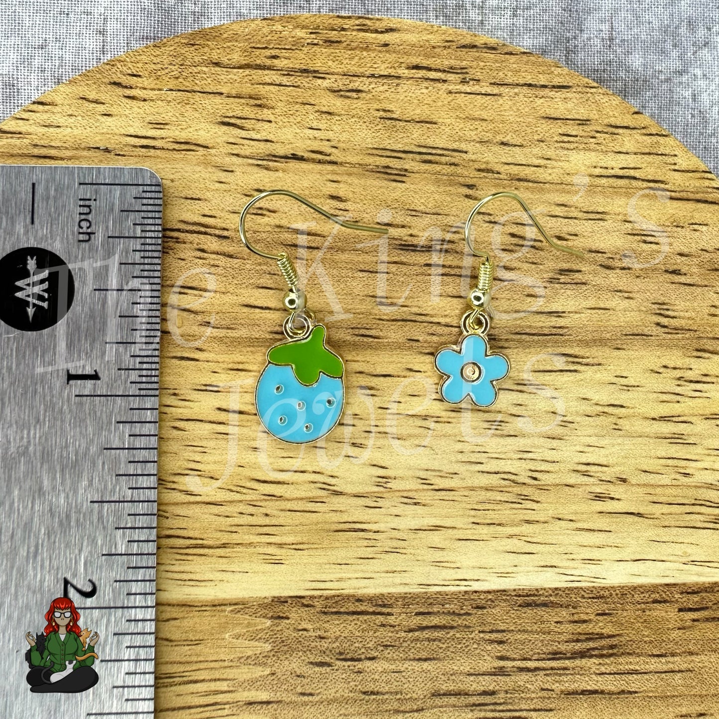 LeonaRae - Mismatch Blueberry & Flower Kids Earrings!