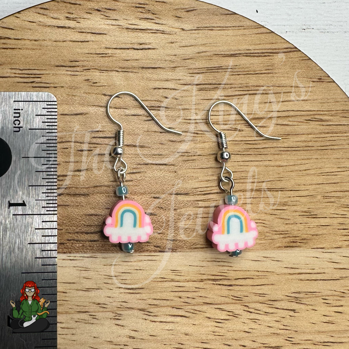 Shirley - Pink Rainbow Earrings!