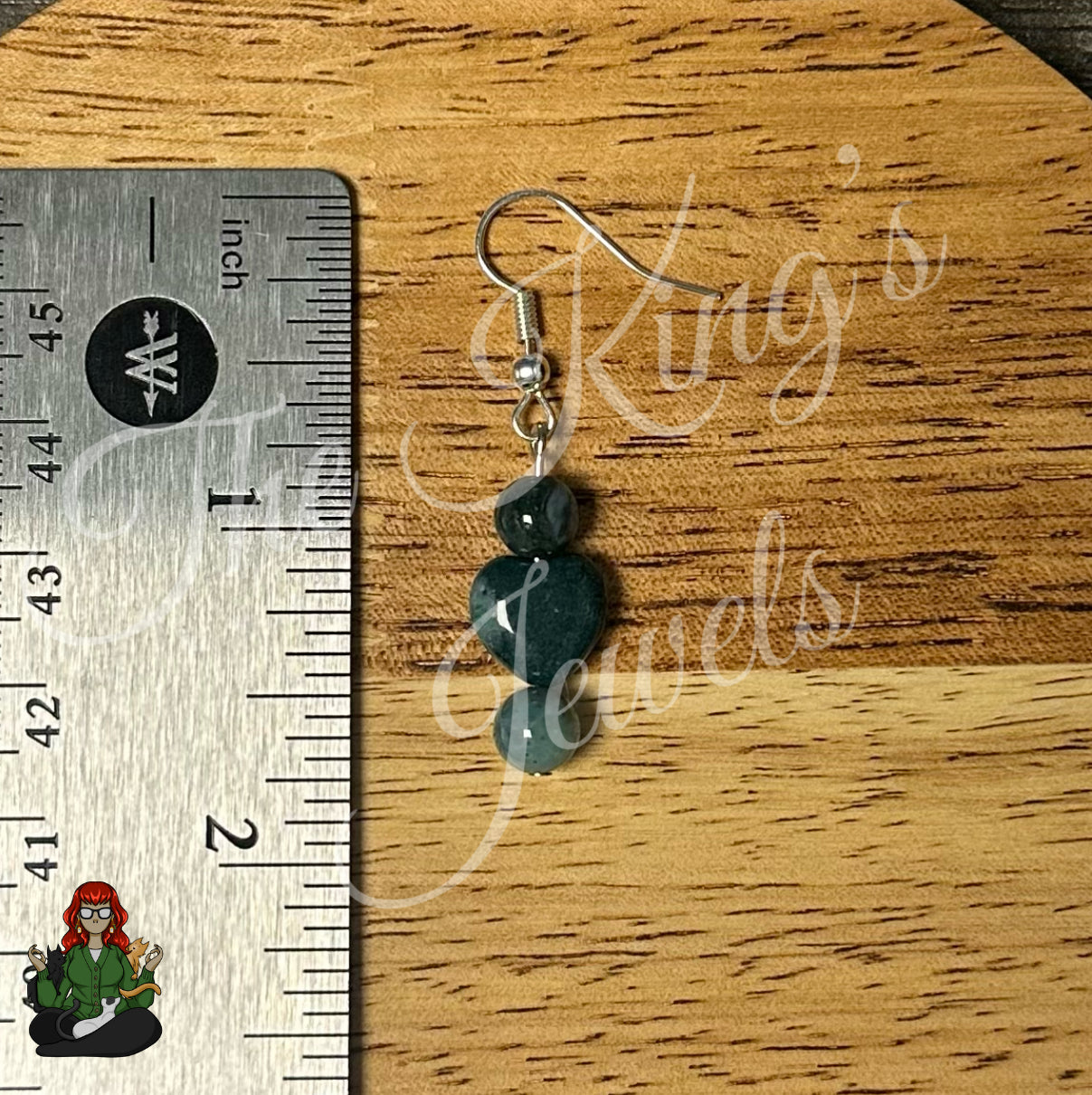 Melissa - Jade Heart Bead Earrings!