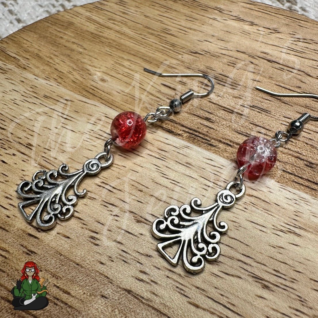 Katie - Christmas Tree Earrings!