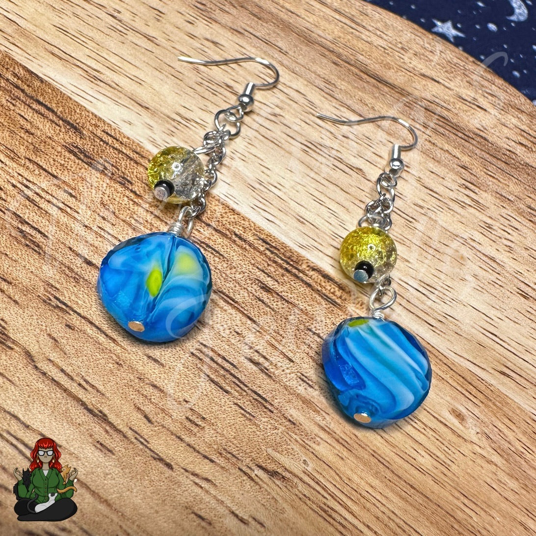 Gladys - Drop Of Sunlight In The Ocean Earrings!