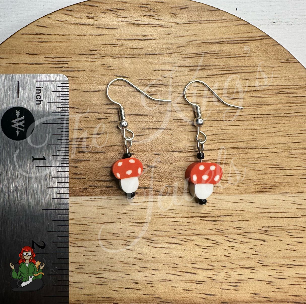 Shirley - Red Mushroom Earrings!