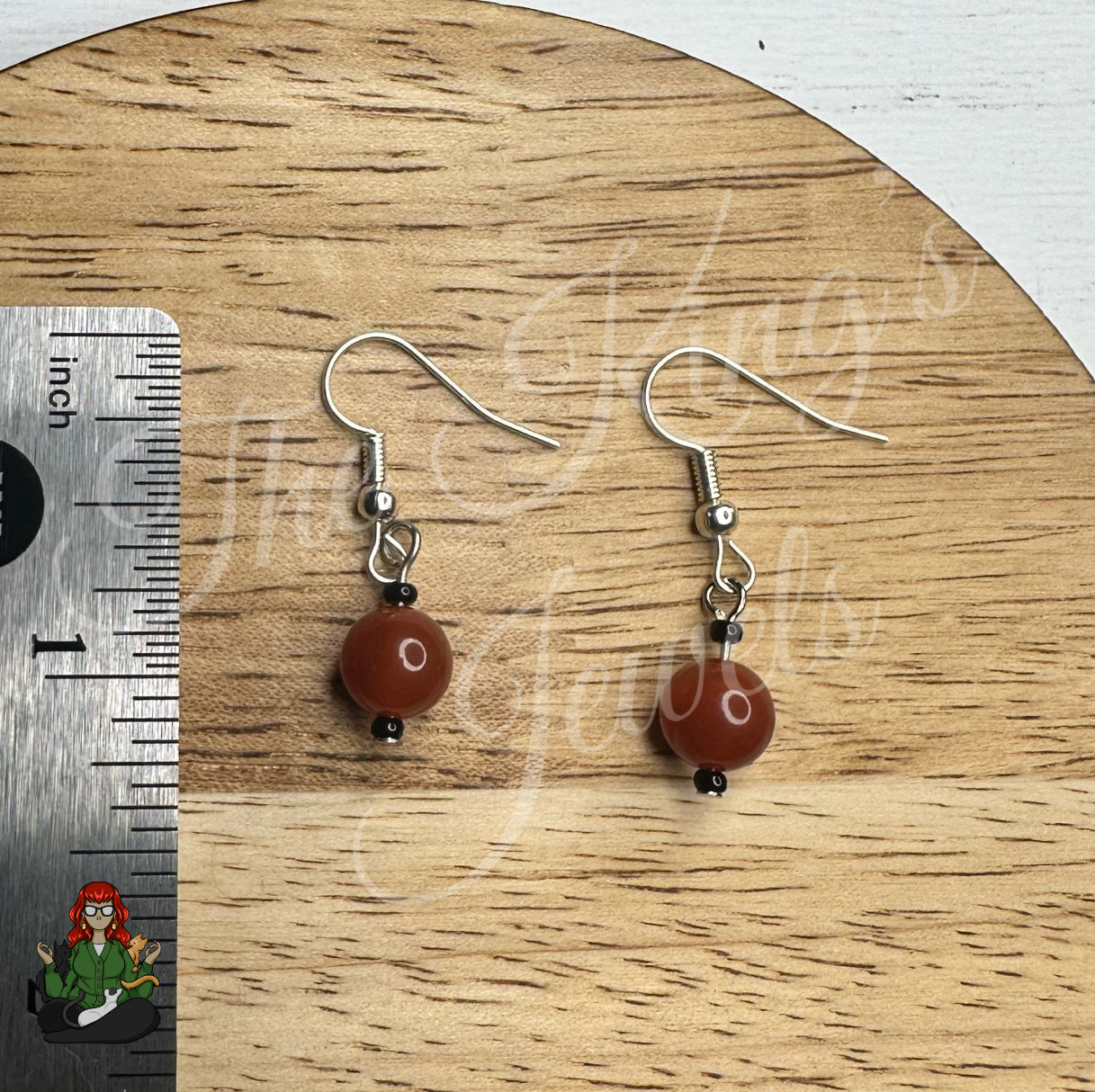 Shirley - Red Carnelian Earrings!