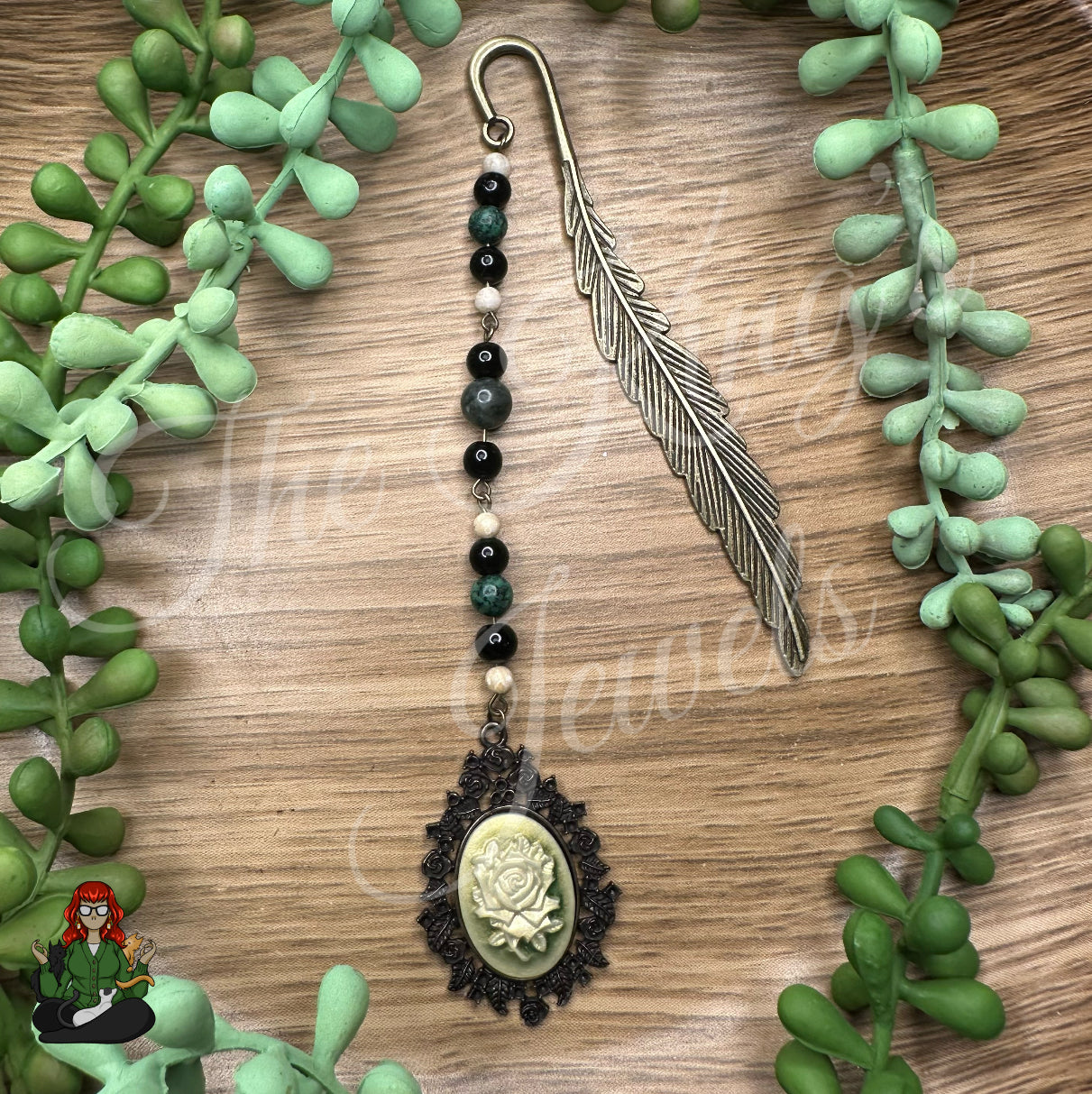 GwennaBelle - Green & Rose Victorian Styled Bookmarks!