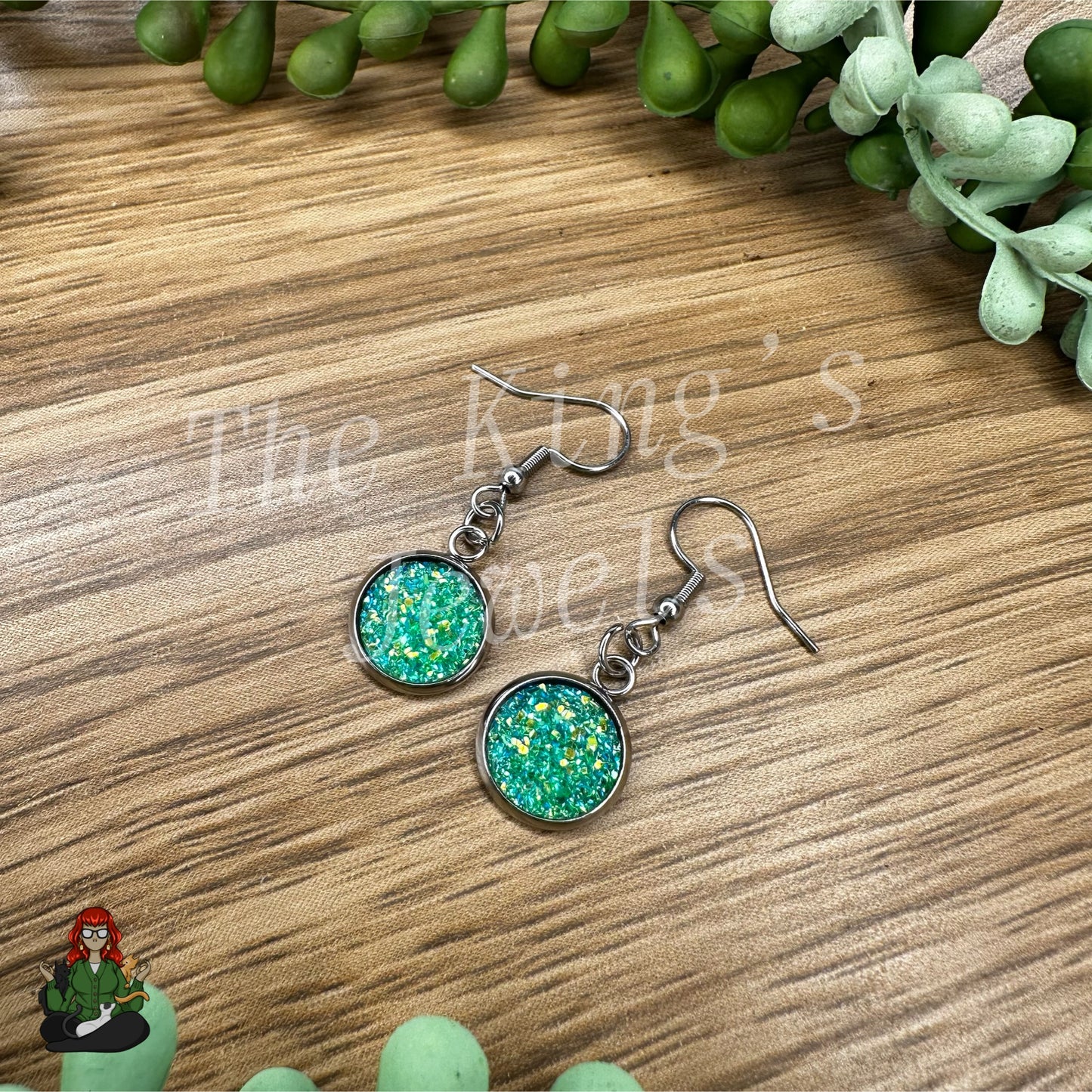 LeonaRae - Green Druzzy Earrings!