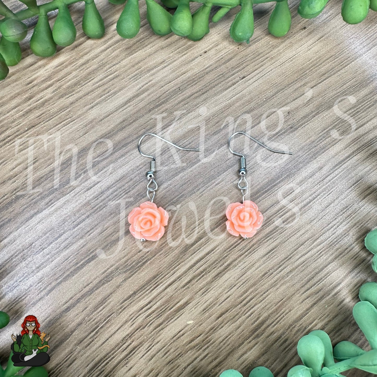 Shirley - Rose Beaded Earrings!