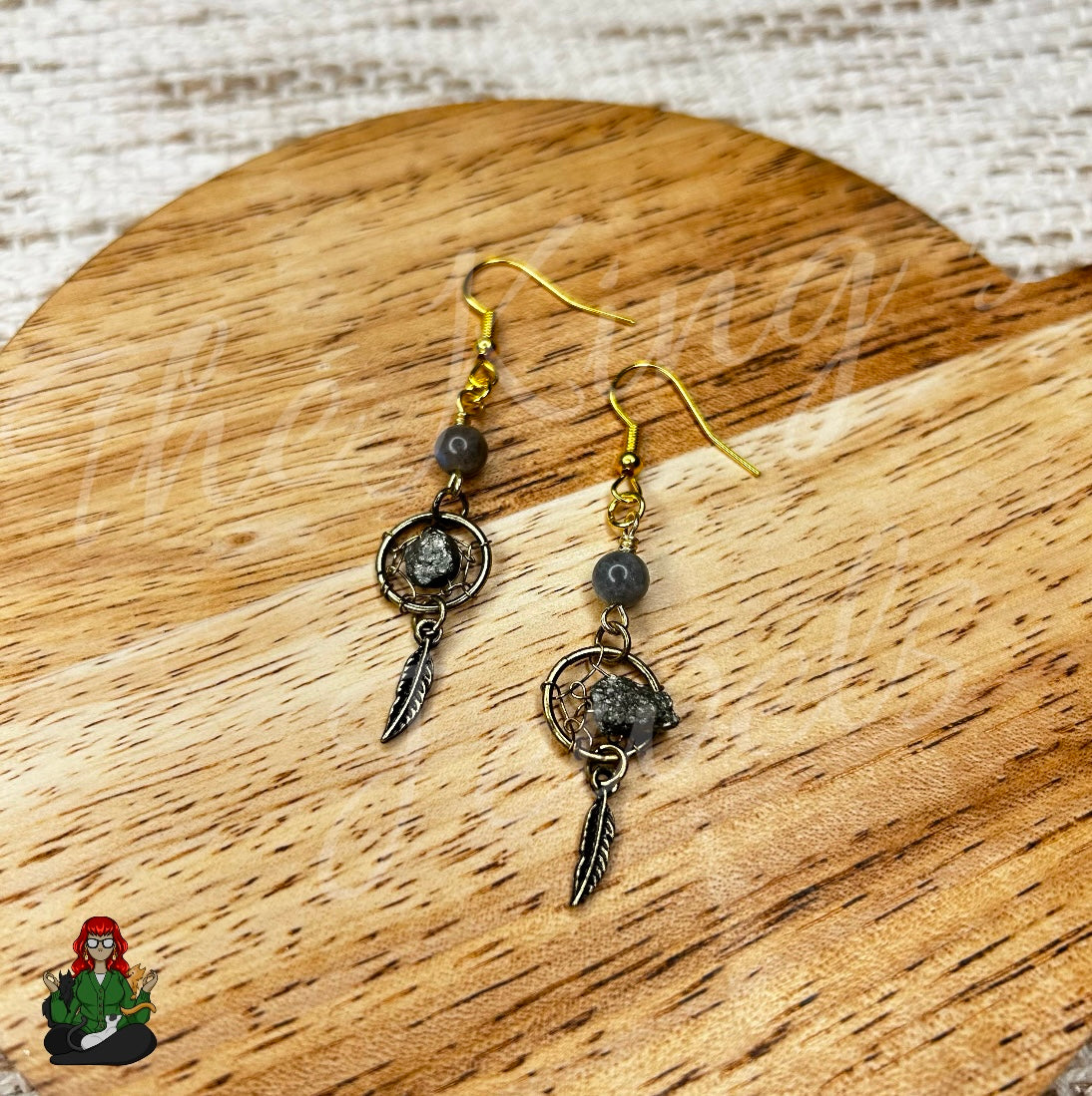 Katie - Labradorite Dreamcatcher Earrings!