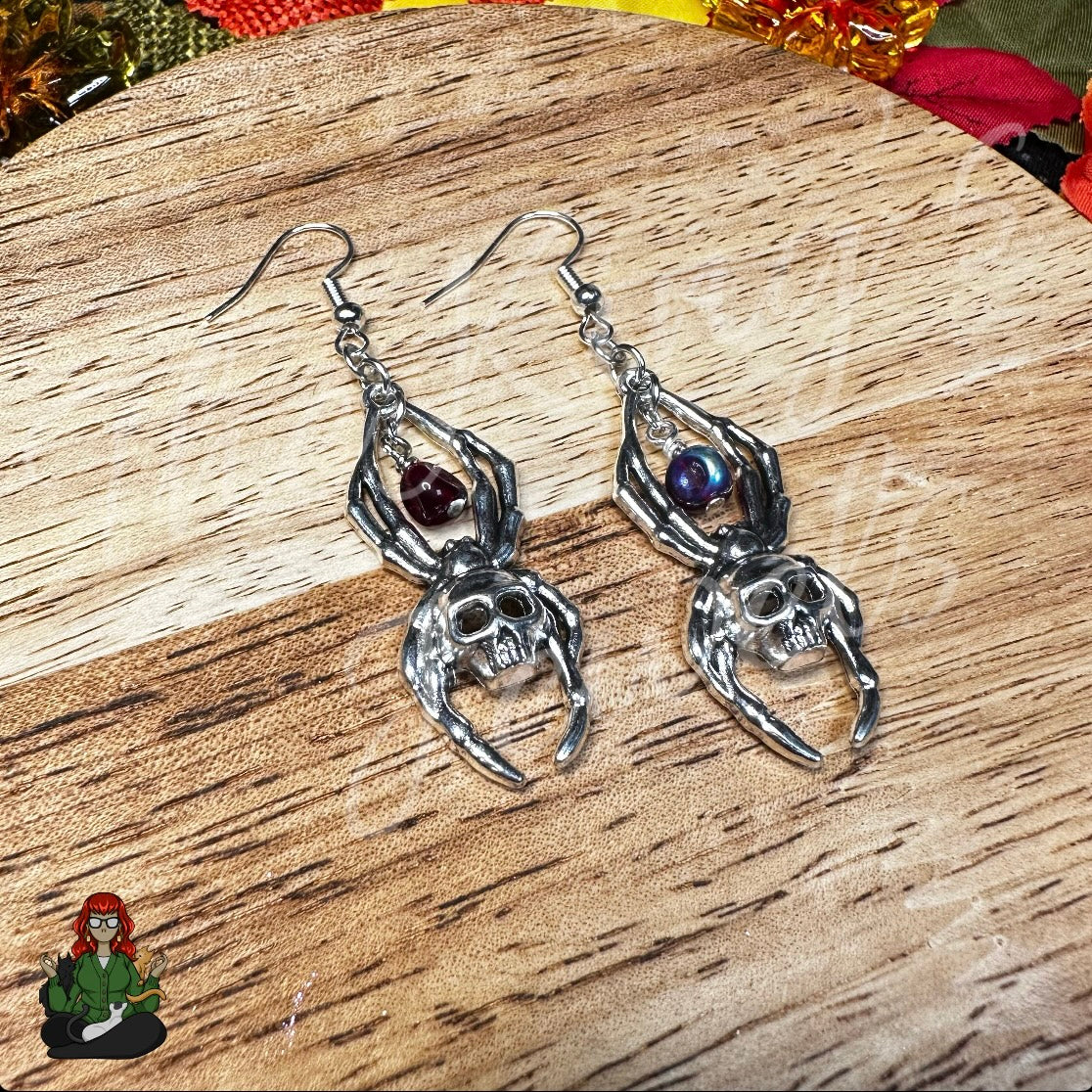 Caught up in a Web Spider Earrings!