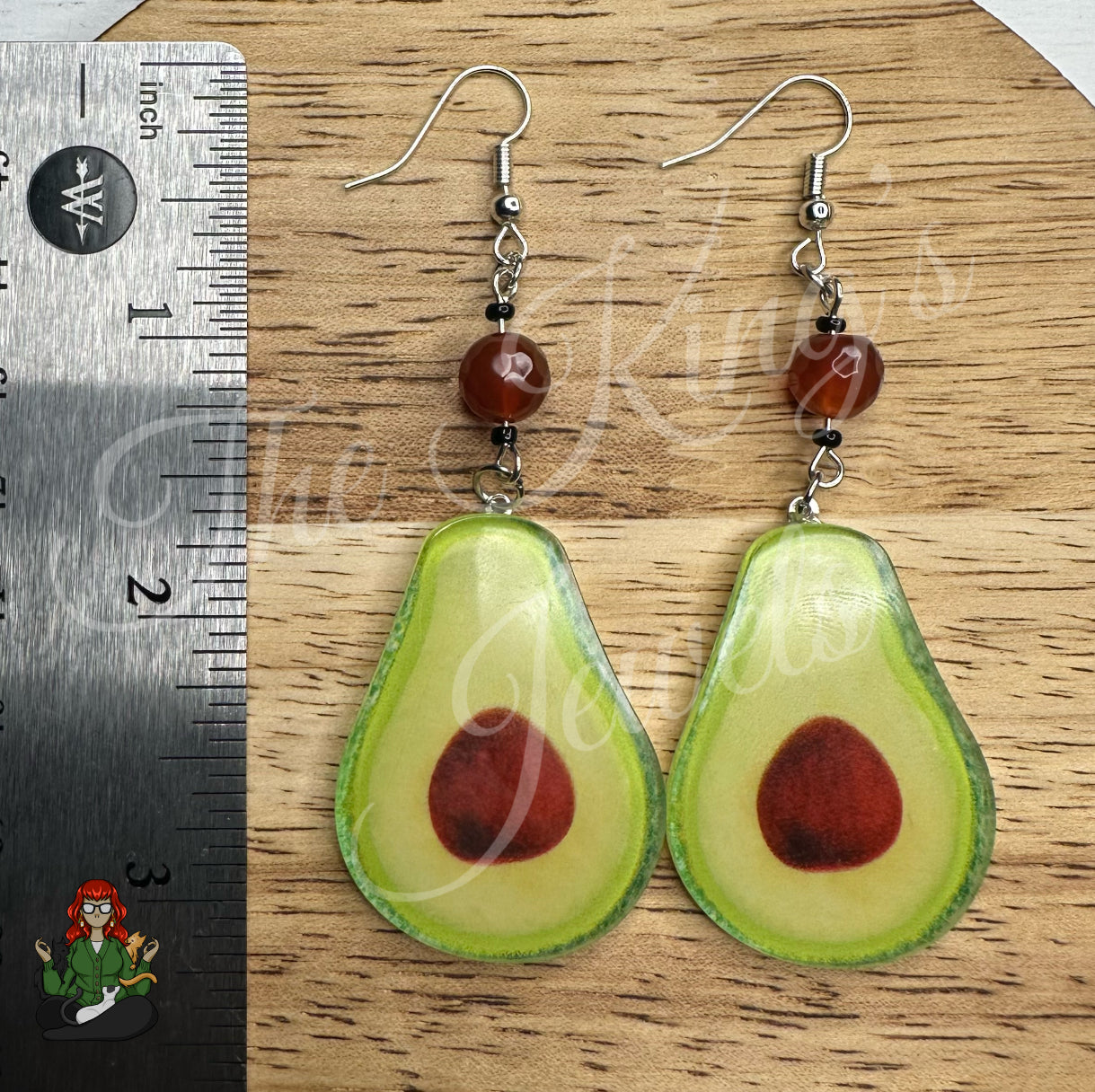 Katie - Large Avocado Earrings!