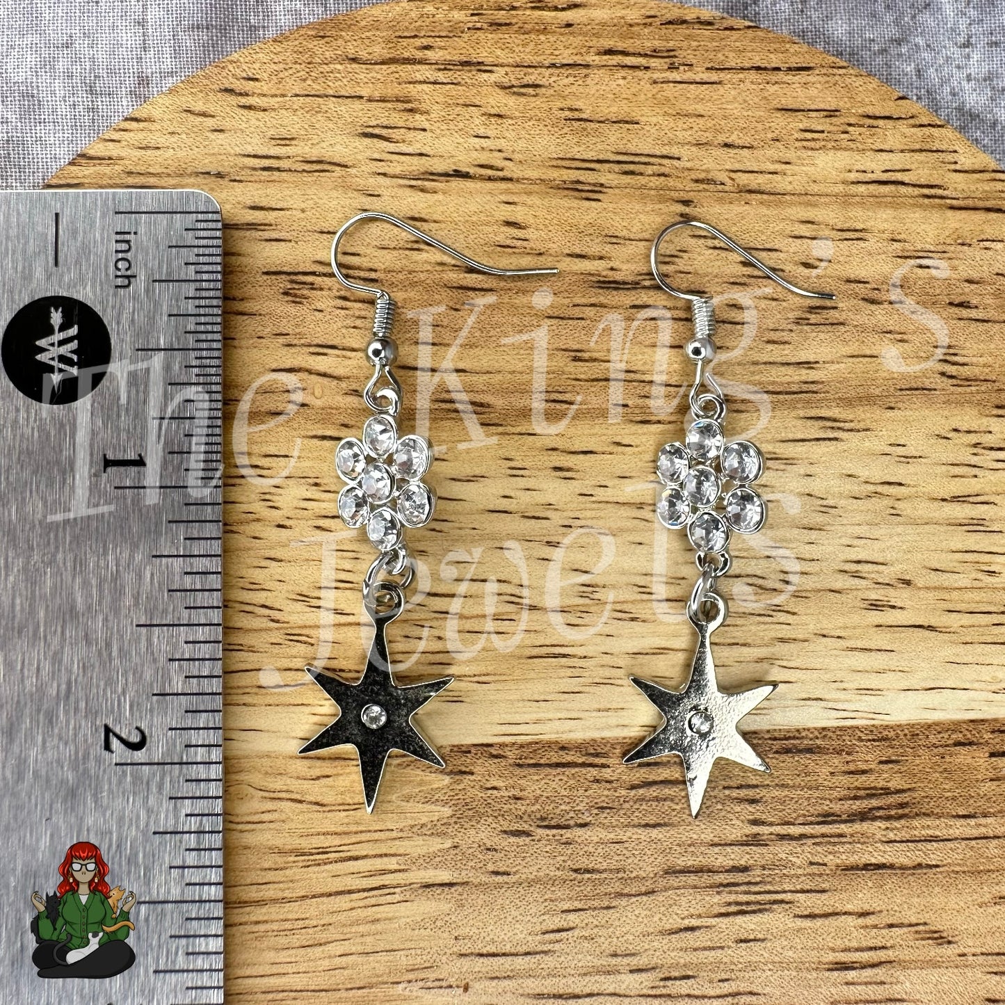 Katie - Rhinestone Star Earrings!