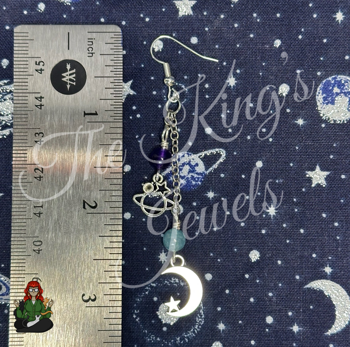 Gladys - Moon & Planets Earrings!