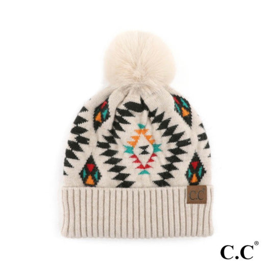 White Aztec Hat