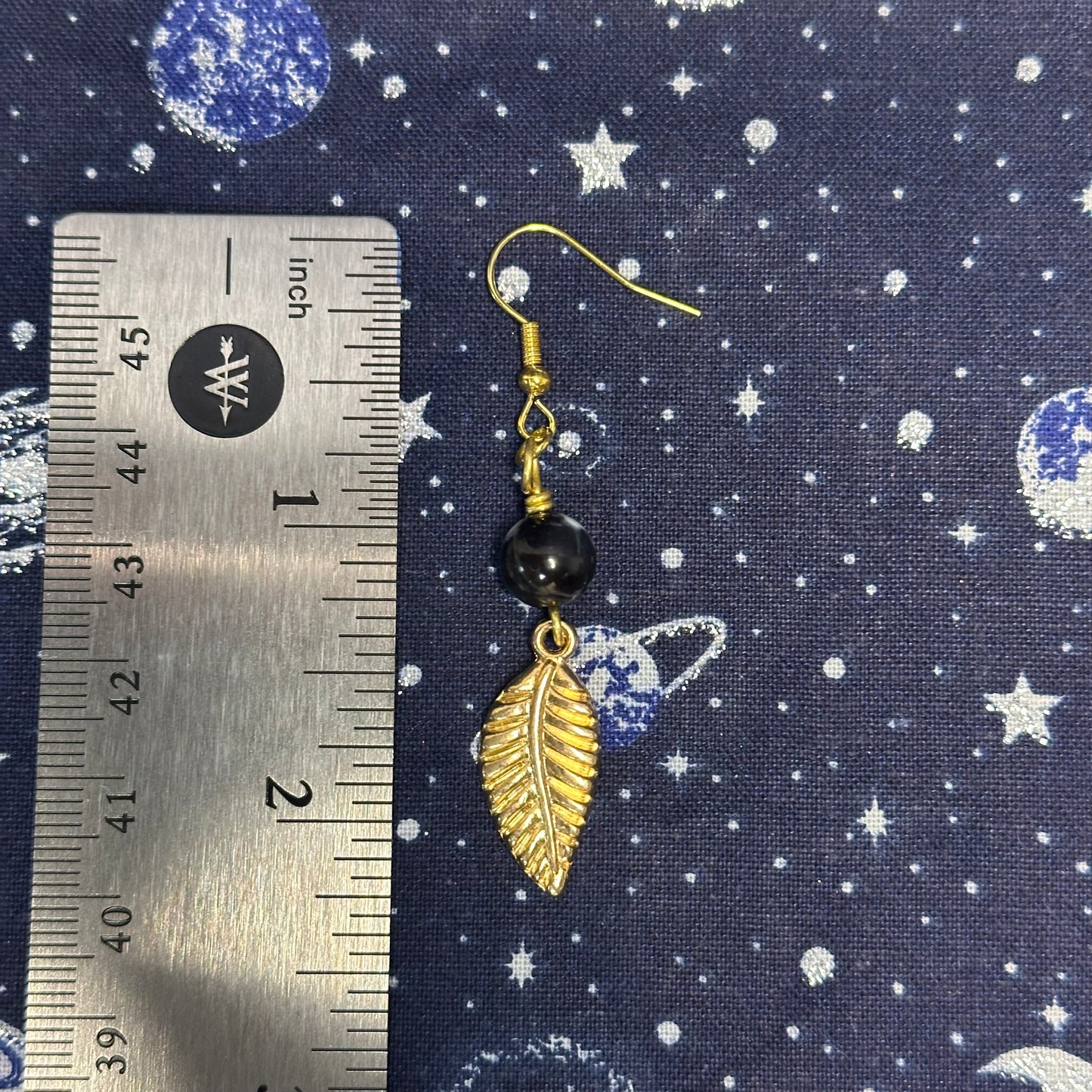 Katie - Bead & Leaf Earrings!