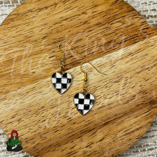 LeonaRae - Check Mate Heart Earrings!