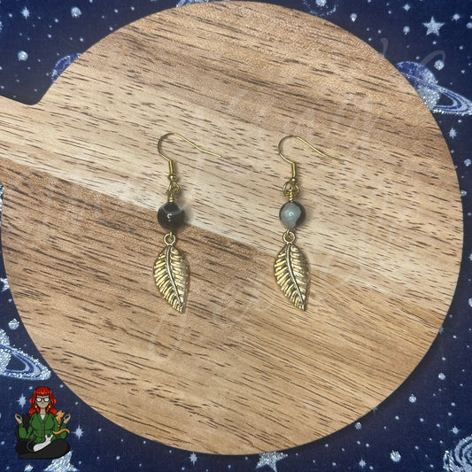 Katie - Bead & Leaf Earrings!