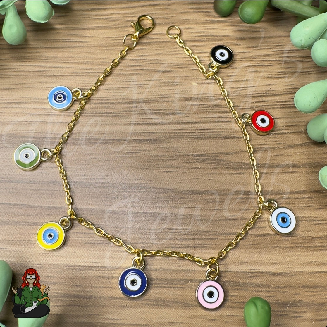 Rhiannon - Multi-Colored Evil Eye Bracelet!