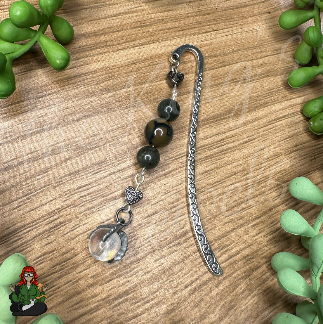 GwennaBelle - Genuine Gemstone Celtic Knot Dragon Bookmark!