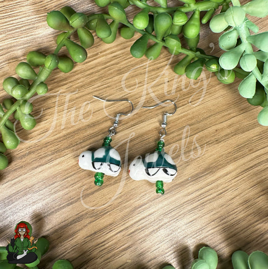 Faye - Glass Turtle Earrings!