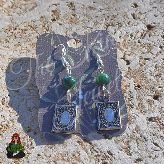 Katie - Dyed Shell & Locket Earrings!