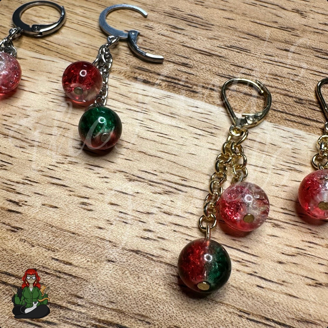 Gladys - Christmas Bead Earrings!