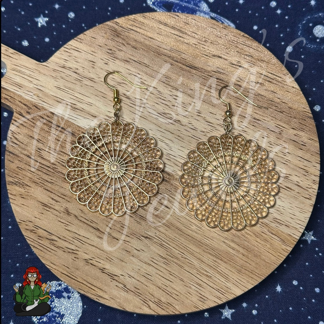 LeonaRae - Gold Medallion Earrings!