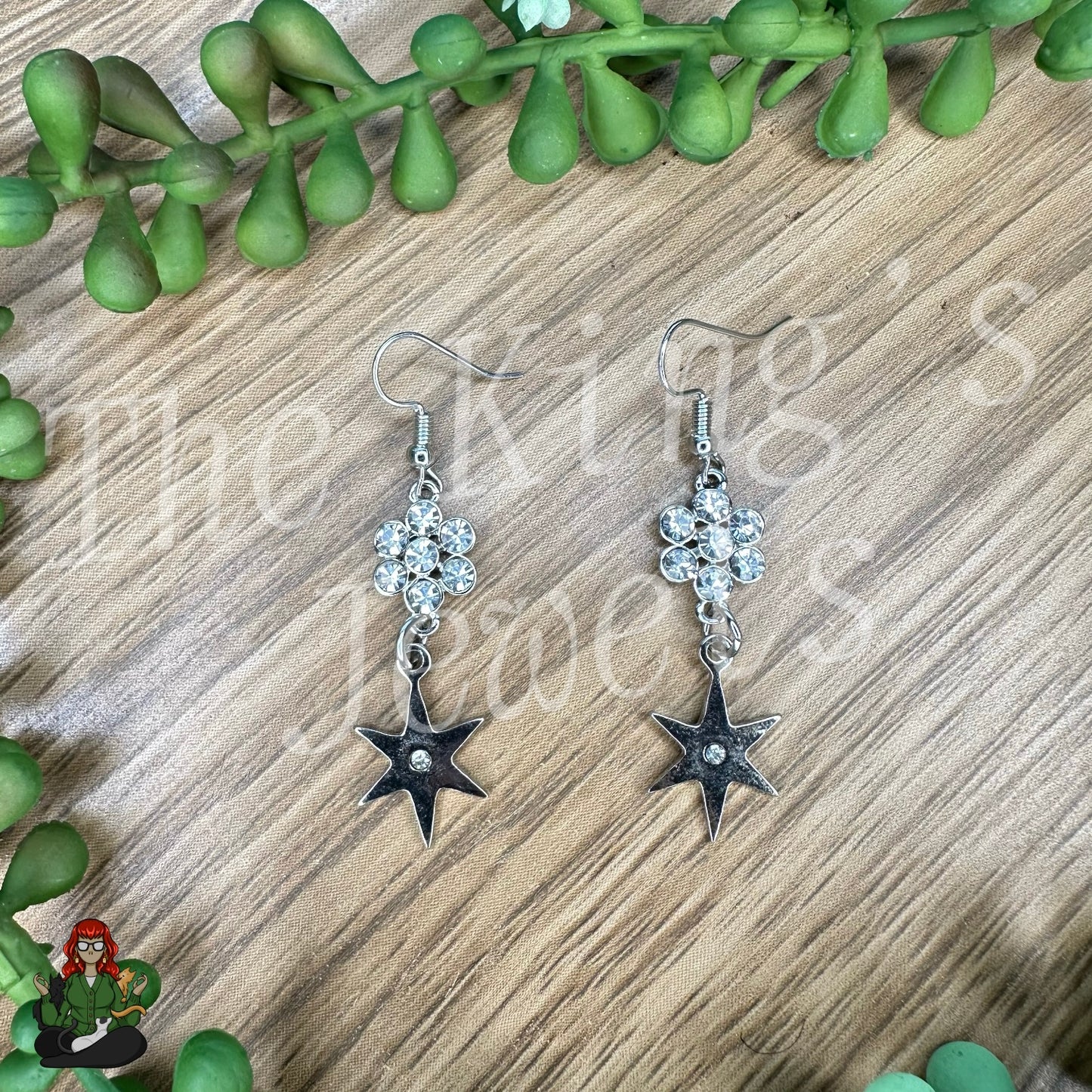 Katie - Rhinestone Star Earrings!