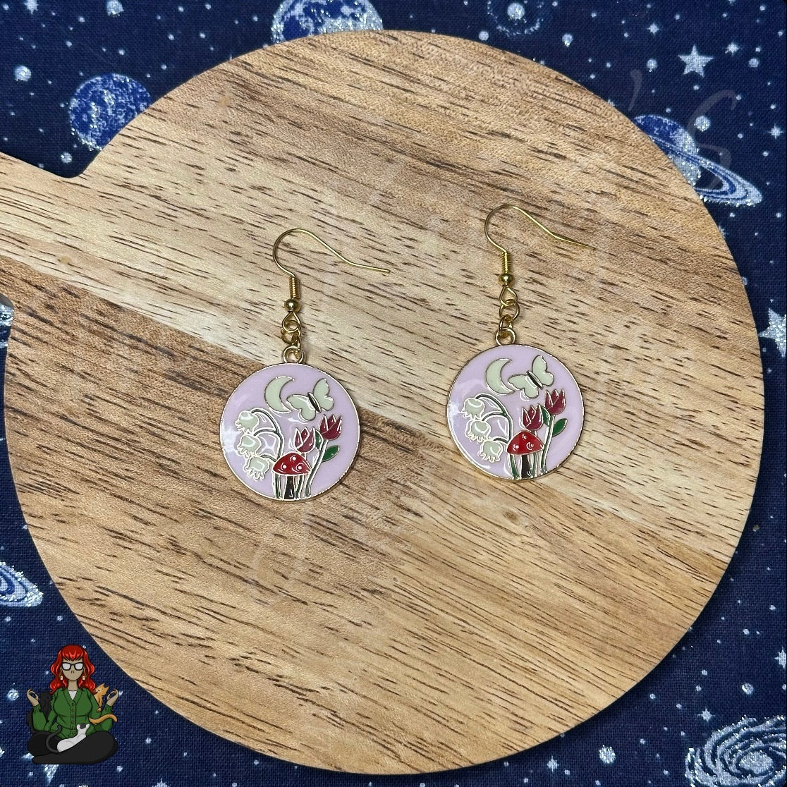 LeonaRae - Blushing Pink Mushroom Earrings!