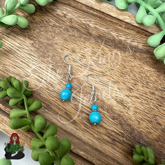 Melissa - Dainty Teal Earrings!