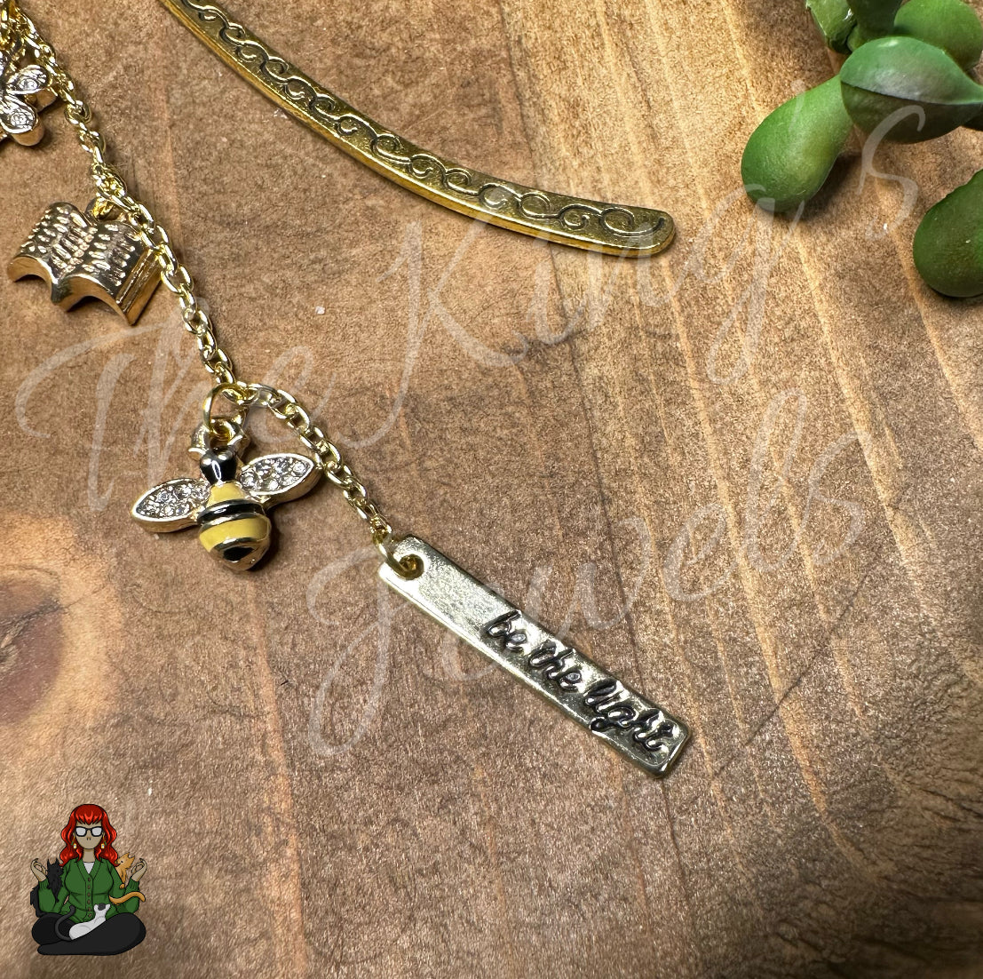 GwennaBelle - Flower, Book, & Bee Charm Bookmark!