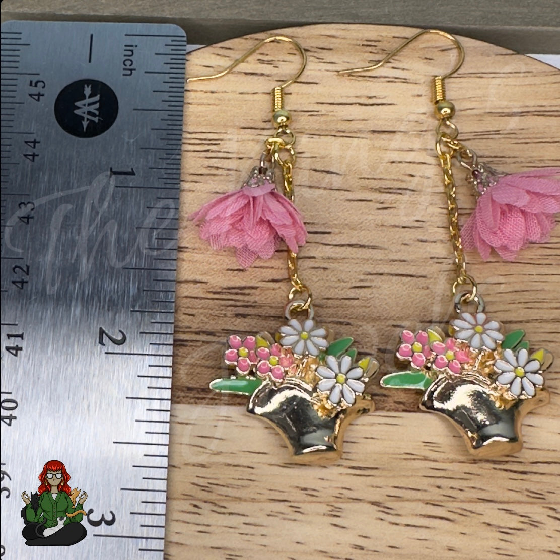 Gladys - Flower Basket Earrings!