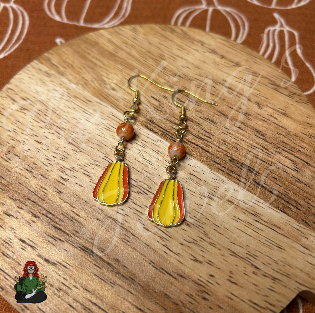 Katie - Pumpkin Earrings!