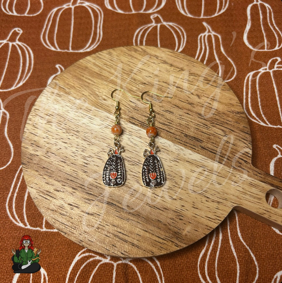 Katie - Pumpkin Earrings!